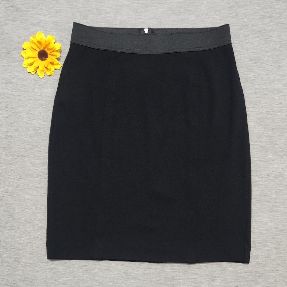 ANN TAYLOR LOFT Brand High Rise Black Bodycon Mini Pencil Skirt w/ Back Zipper
